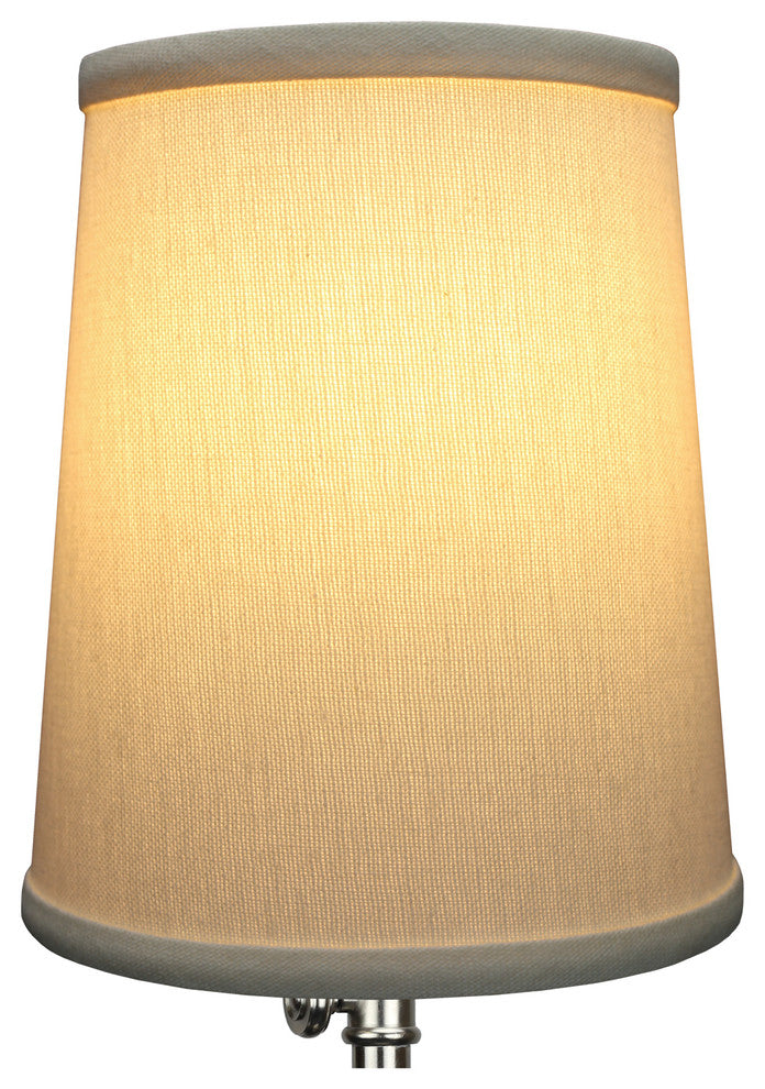 Fenchel Shades 4"x5"x6" Flame Clip Attachment Empire Lamp Shade, Linen Cream