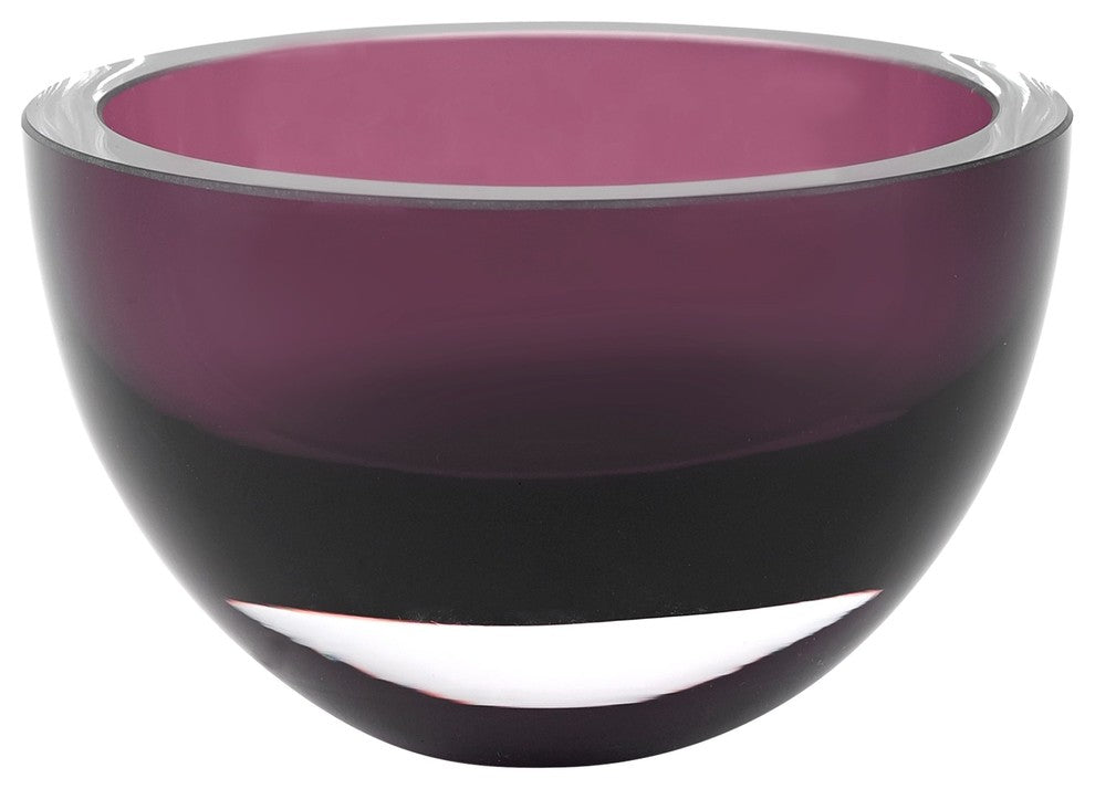 Badash K2011 Amethyst Mouth Blown European Lead Free Crystal Bowl