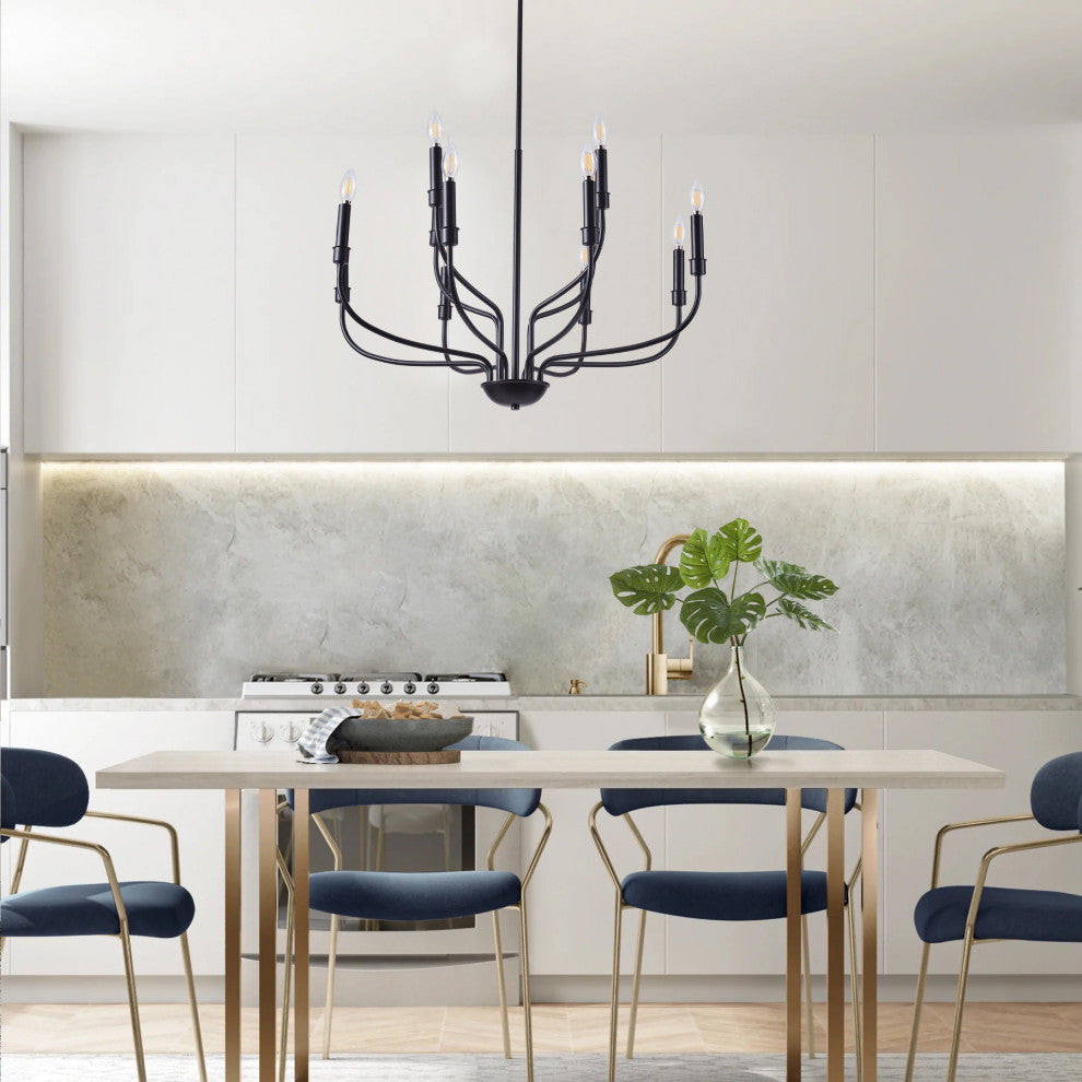 12-Light Modern Pendant Light Candle Style Ceiling Light