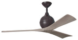 Irene-3 Paddle Fan, Textured Bronze, 52", Gray Ash Blades