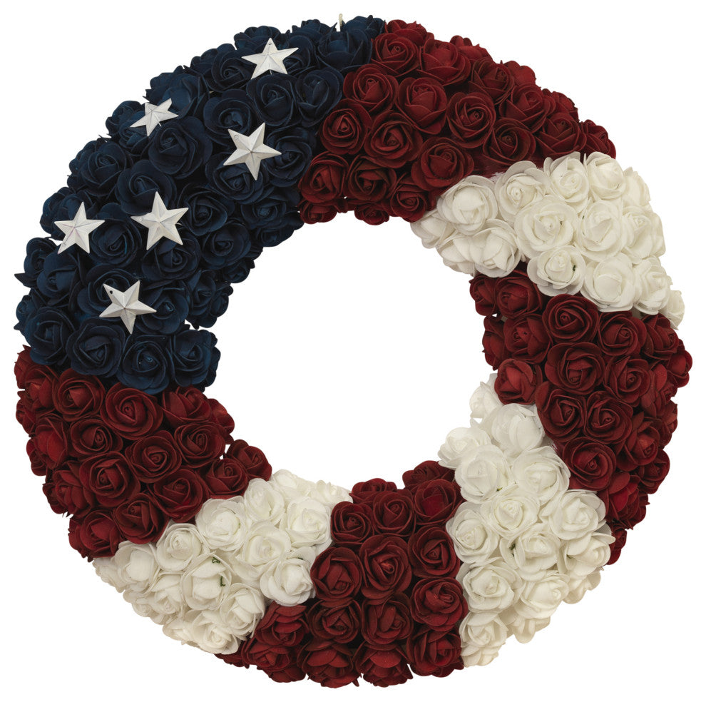 17"Americana Flower Wreath