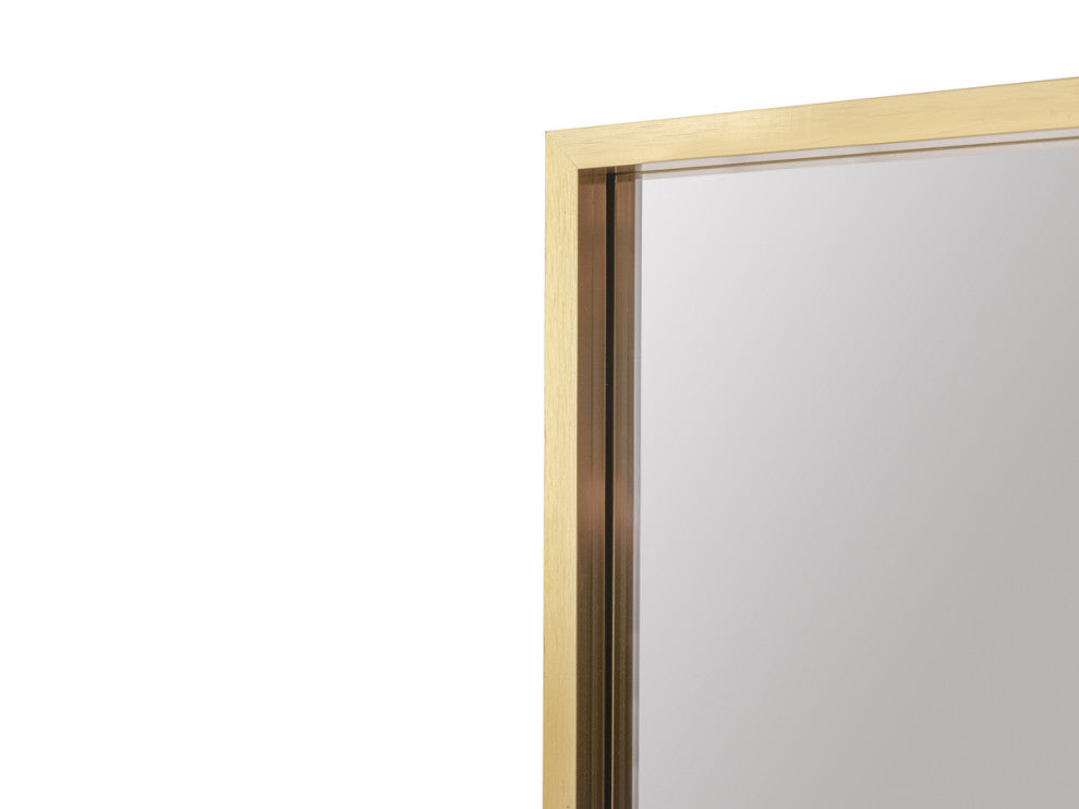 Aluminum Frame Rectangle Mirror 30x42, Gold