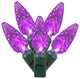 Vickerman X6G8506 Purple C6 Led Light On Green Wire, Christmas Light Strand