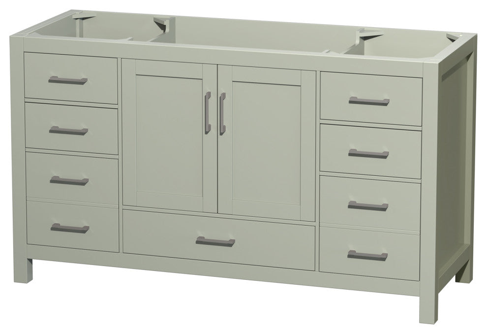 Sheffield 60" Light Green SGL Vanity, No Top, No Sink