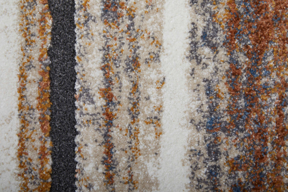 Odera R39MQ Modern/Global Rug, Ivory/Multi, 8'x10'