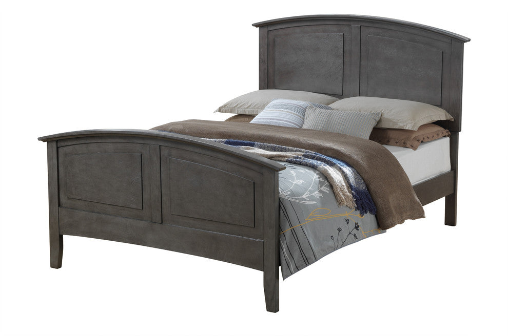 Annette Panel Bed, Gray, Queen