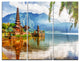 "Pura Ulun Danu" Photography Metal Wall Art, 3 Panels, 36"x28"