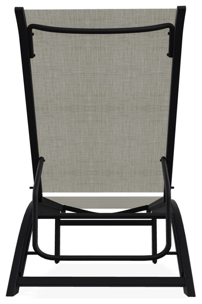 Kendall Sling Stackable Outdoor Chaise Lounge, Ella/Black