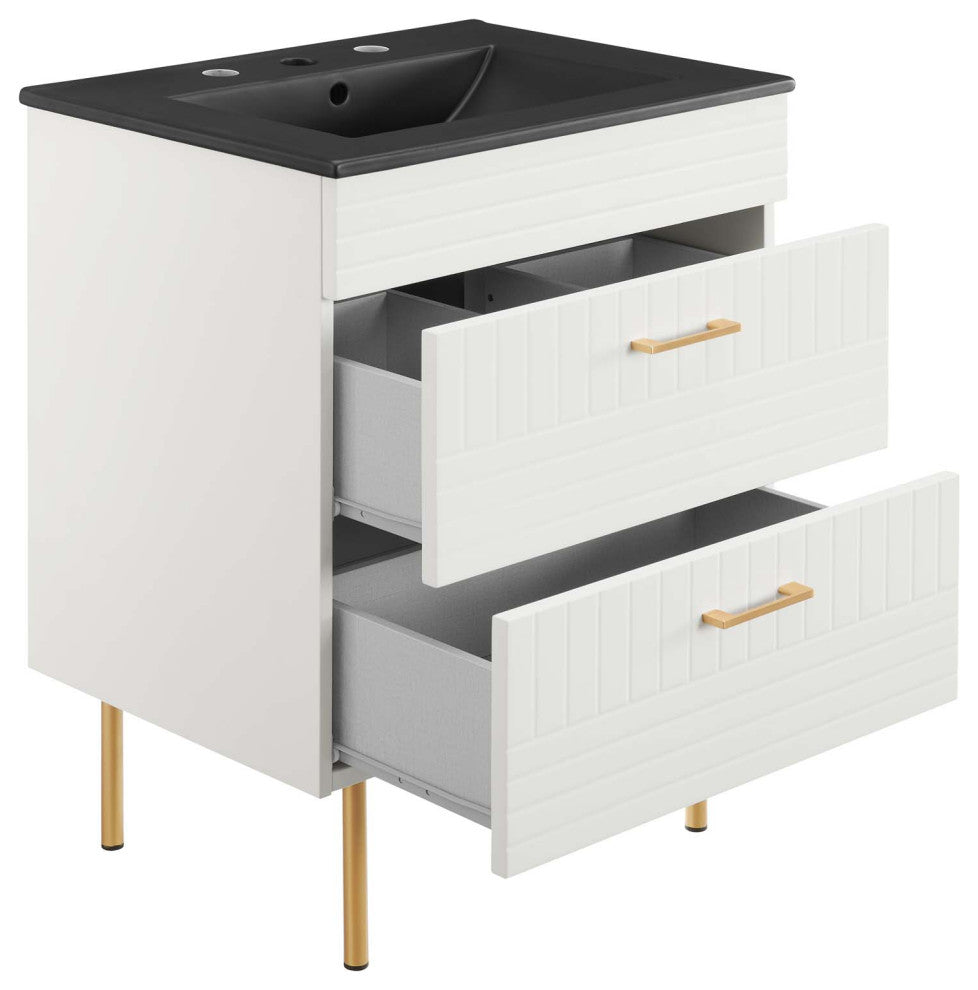 Daybreak 24" Bathroom Vanity, White Black