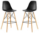 Modern Black Pyramid Dining Side Bar Stool Set of 2