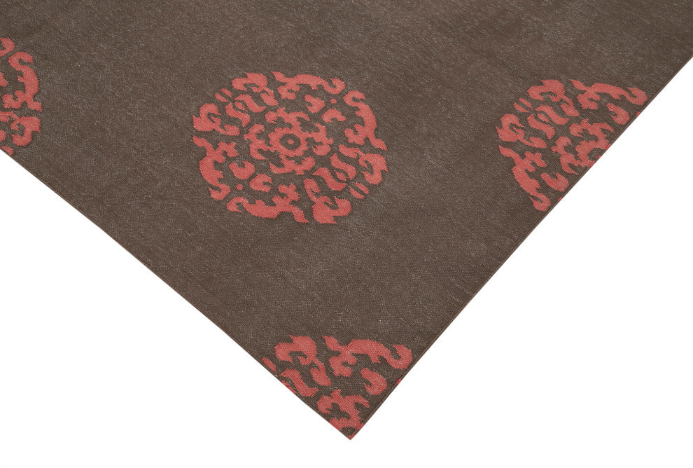 Rug N Carpet - Handmade Wool 6' 0'' x 8' 11'' Modern Design Dhurrie Kilim Rug
