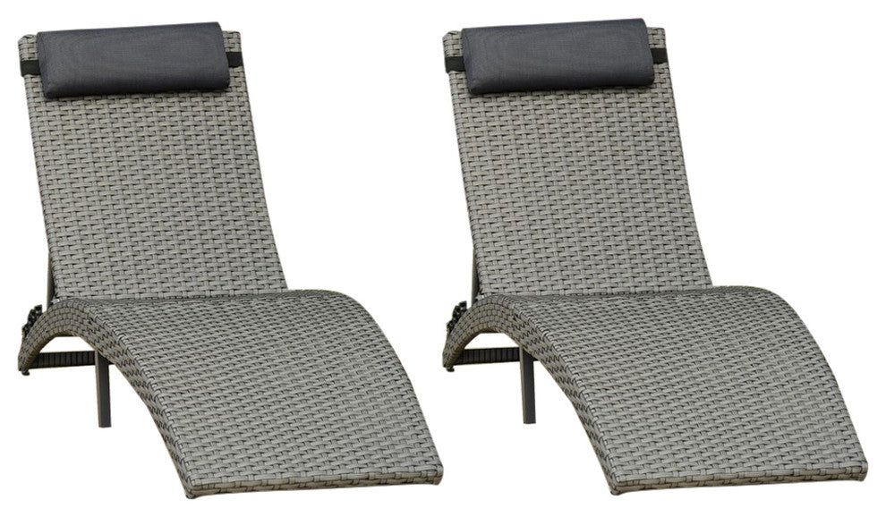 Atlantic Miami Folding Exclusive Chaise Lounger, Set of 2