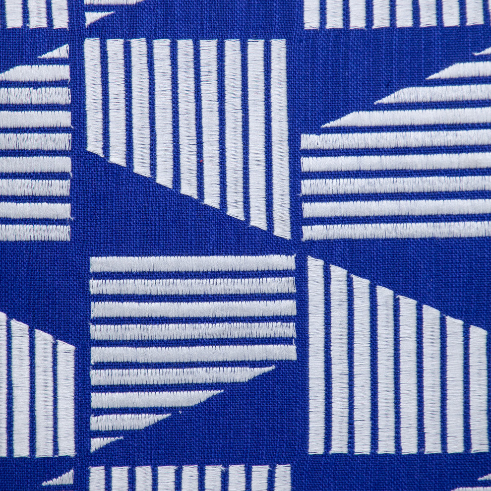 Parkland Collection Geometric Geometric Blue Square 18" x 18" Pillow