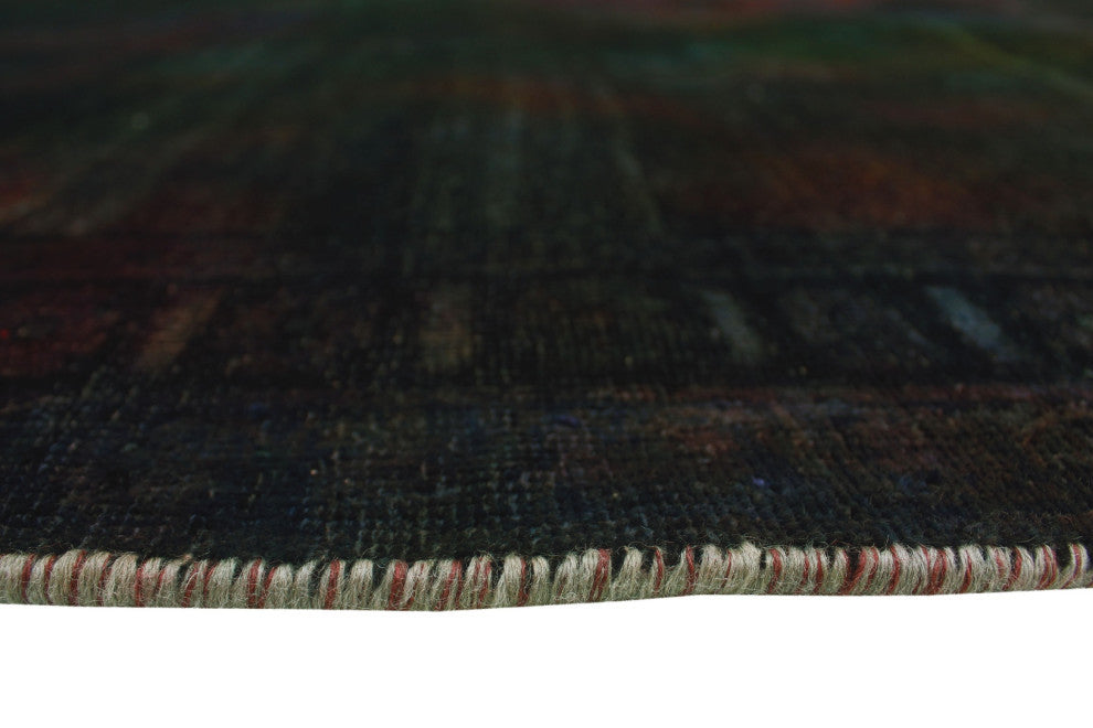 Vintage Distressed Overdyed Adeem Purple Runner, 4'9x9'10