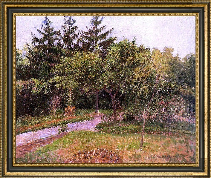 Camille Pissarro the Garden at Eragny Framed Premium Canvas Print, 20"x25"