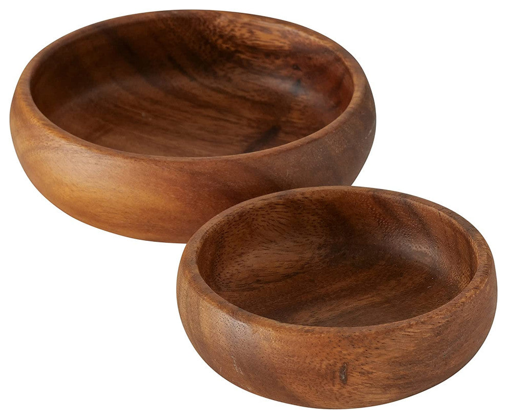 2 Piece Acacia Bowls