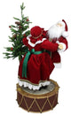 32" Musical and LED Lighted Rotating Santa and Mrs Claus Christmas Decor
