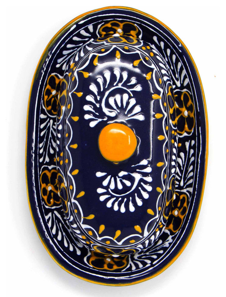 Encantada Handmade Butter Dish, Blue