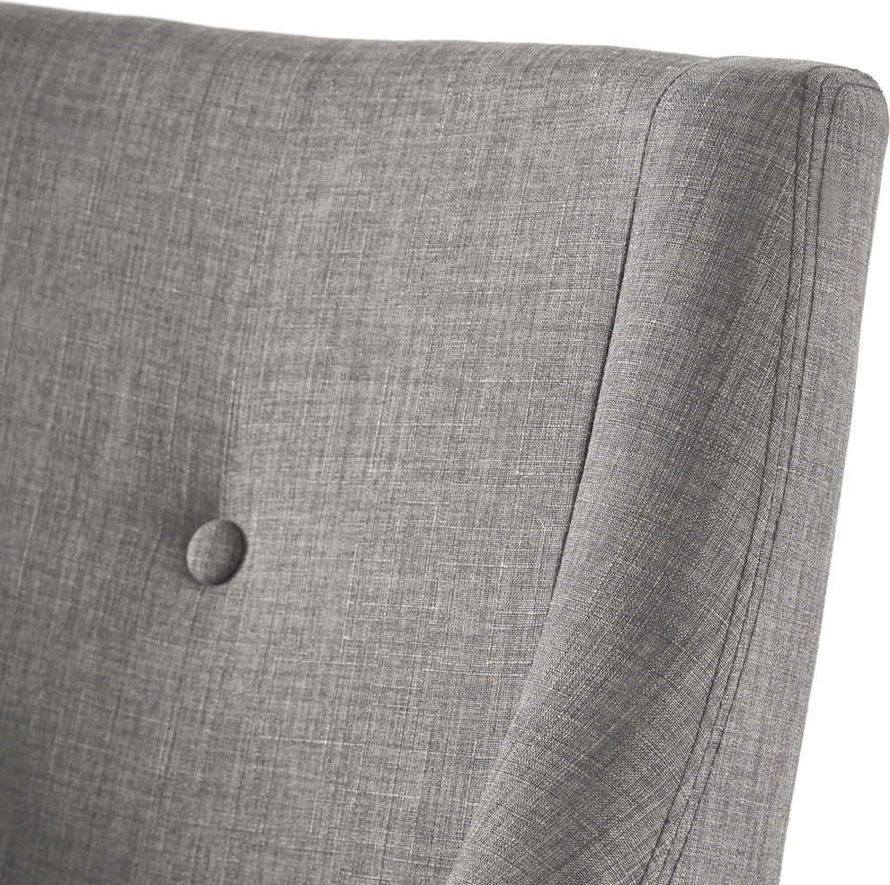 Keighley Button Tufted Dining Chair, Set of 2, Grey