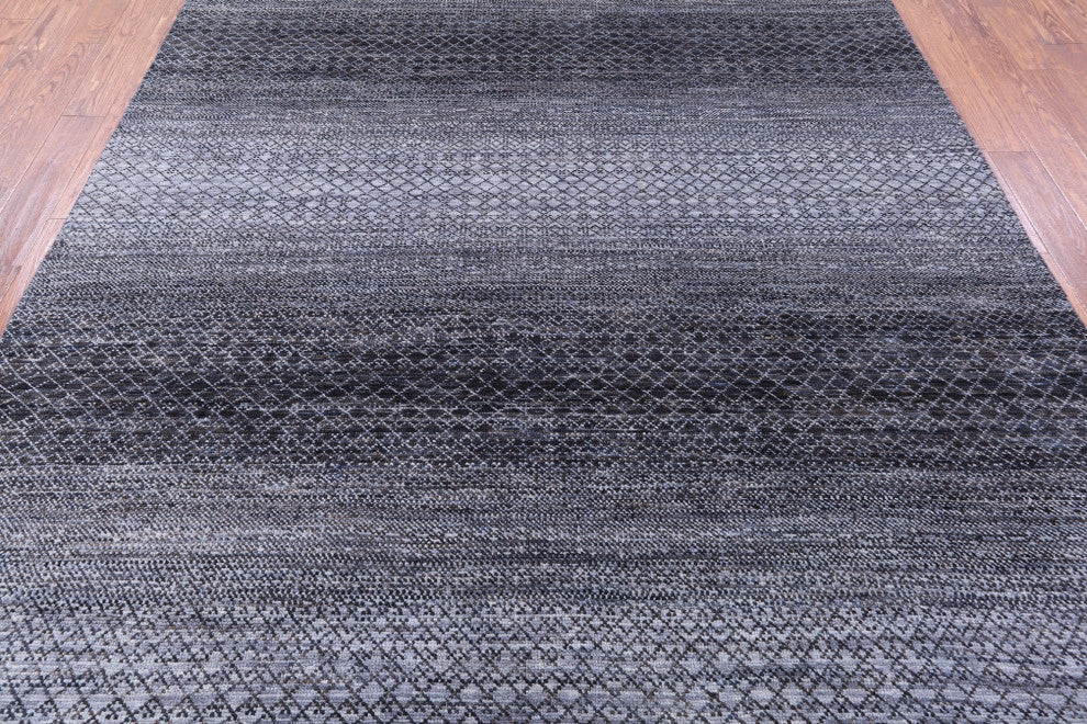 8' 2" X 10' 0" Savannah Grass Handmade Wool Rug - Q13414