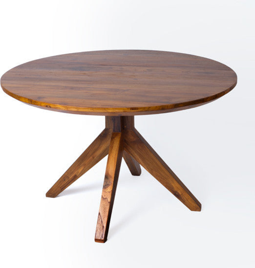 Fontane Dining Table 48", Reclaimed Teak Wood