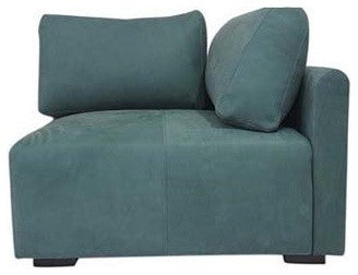 Cayo Leather Corner Sectional, Finish: Ebony, Leather: Juniper