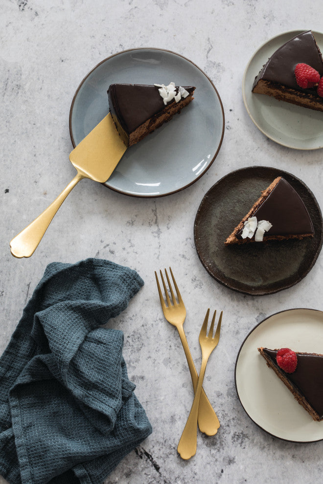 Dolce Vita Serving Set, Pewter Gold, 7 Pcs.