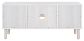 Safavieh Ophelia 2 Door 2 Shelf Media Stand, Bleached White/Natural