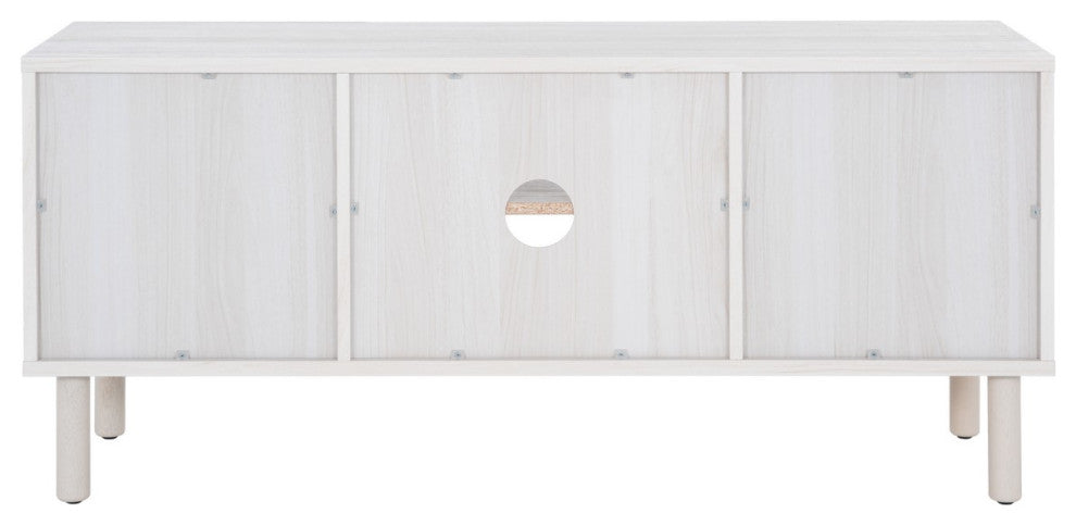 Safavieh Ophelia 2 Door 2 Shelf Media Stand, Bleached White/Natural