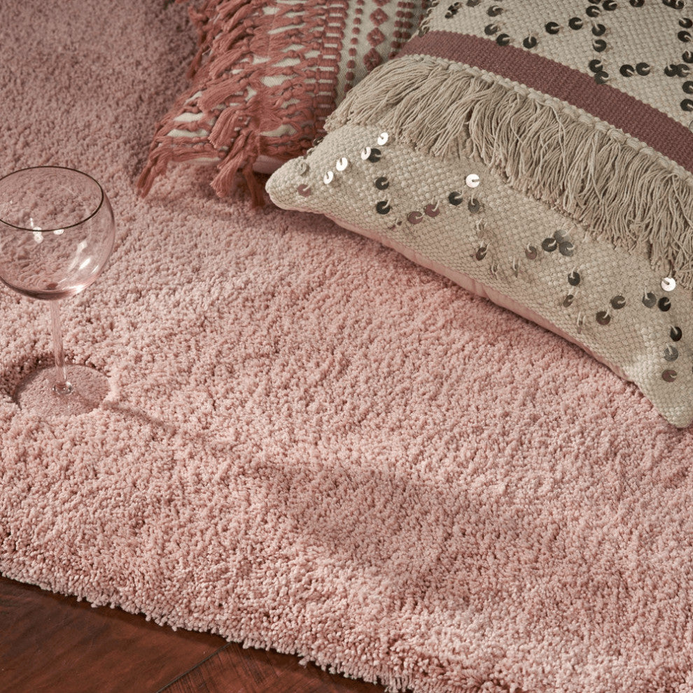 3' X 5' Rose Pink Plain Area Rug