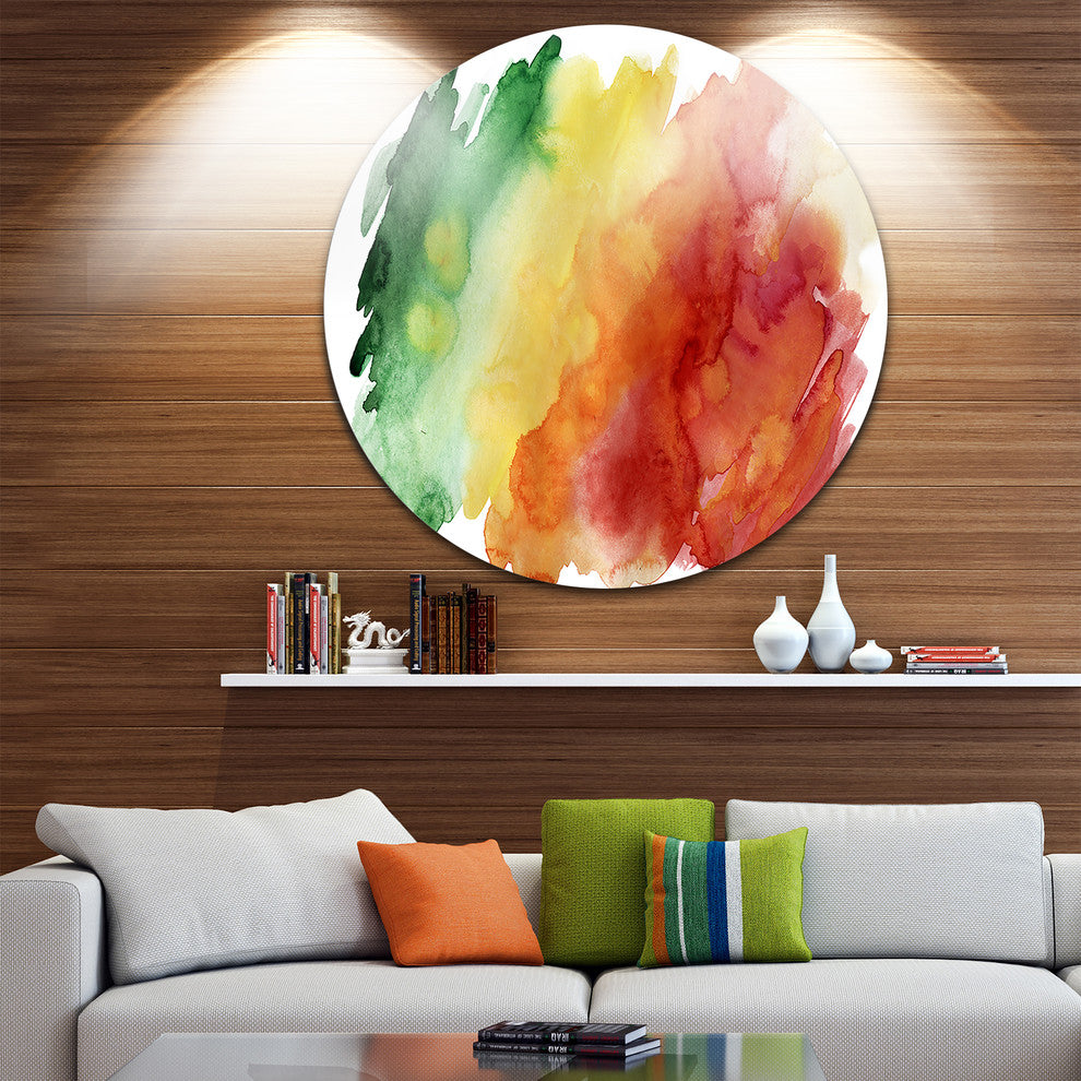 Color Explosion, Abstract Disc Metal Artwork, 23"