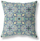 20" Green Cream Cloverleaf Boho Suede Throw Pillow