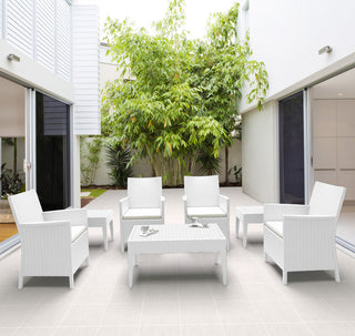 Compamia California 7-Piece Outdoor Seating Set, White