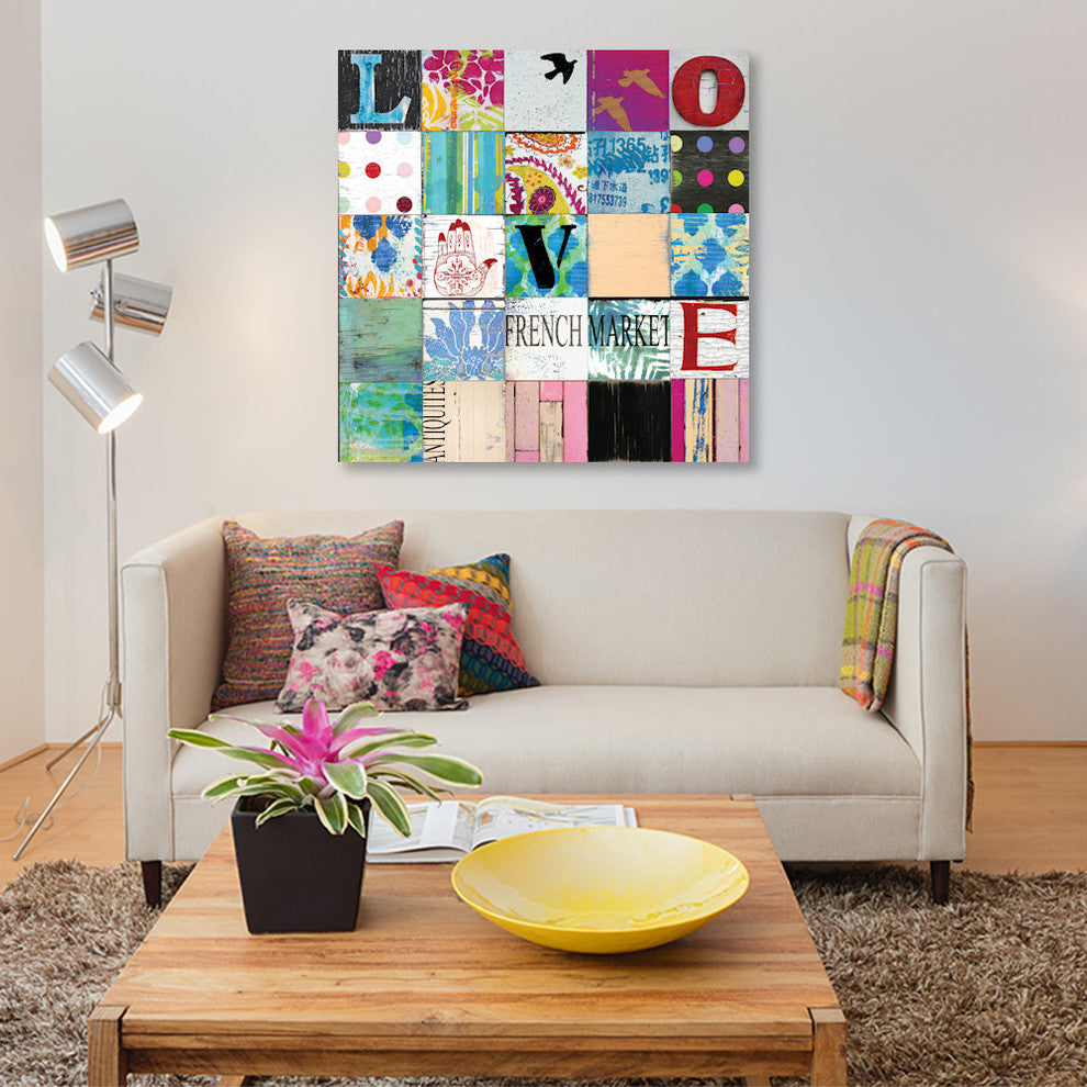 "Boho Love" by Charlie Carter, Canvas Print, 37"x37"