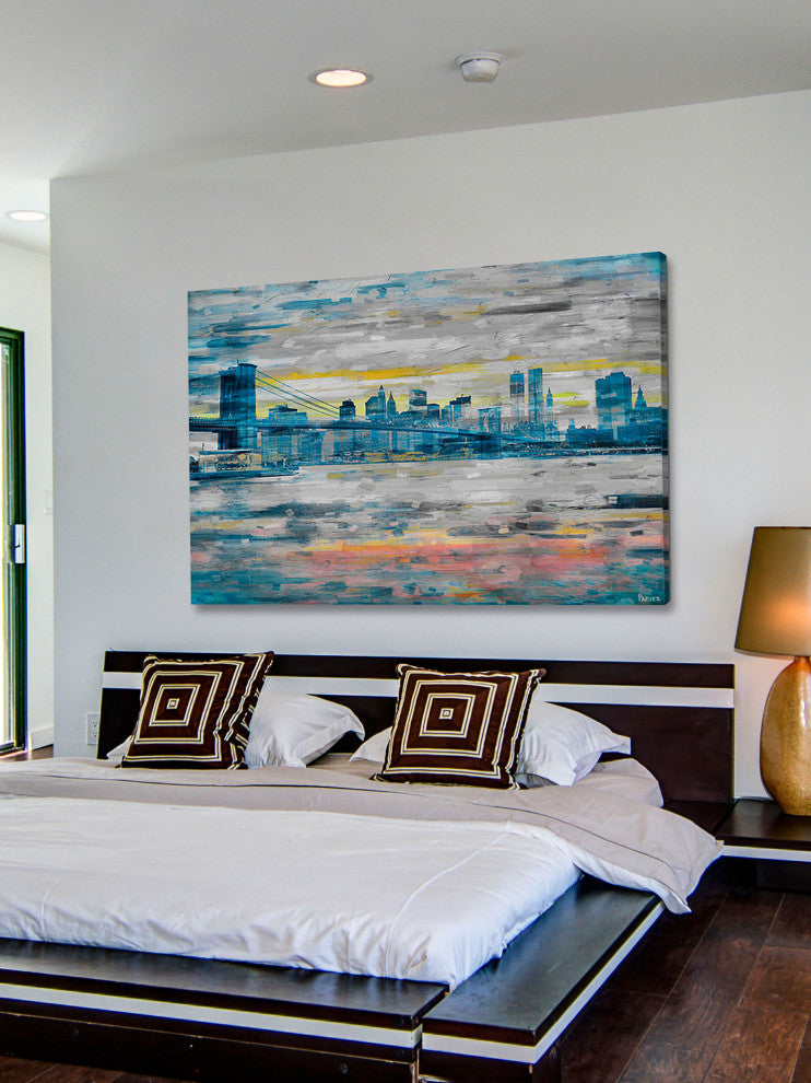 "Bridge Skyline" Print on Canvas, 24"x16"