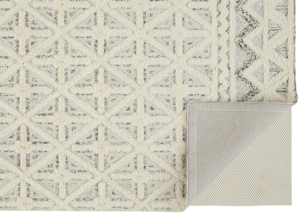 Weave & Wander Elika Blue/Ivory 10'x14' Hand Tufted Area Rug