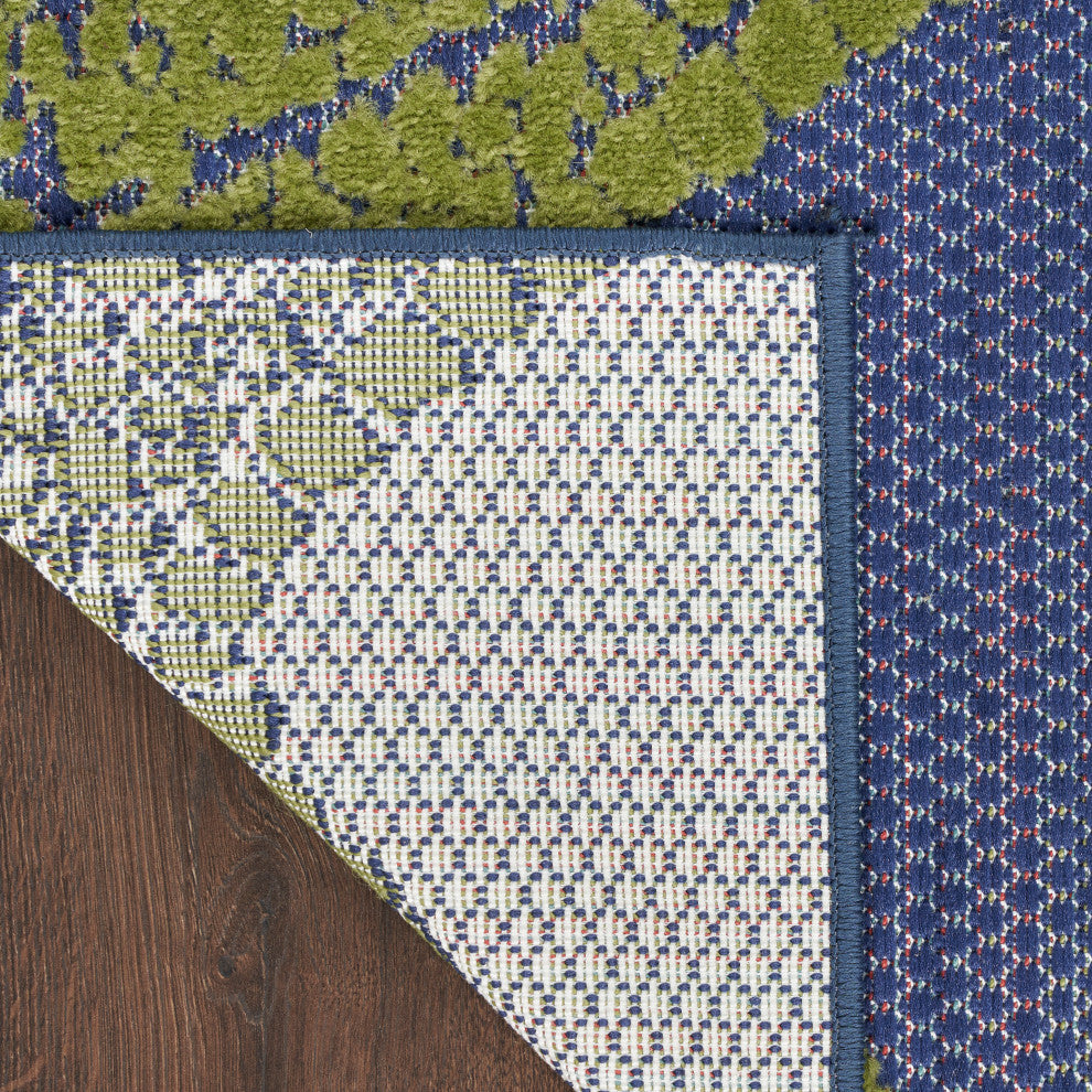 Nourison Aloha 9' x 12' Blue Multicolor Outdoor Area Rug