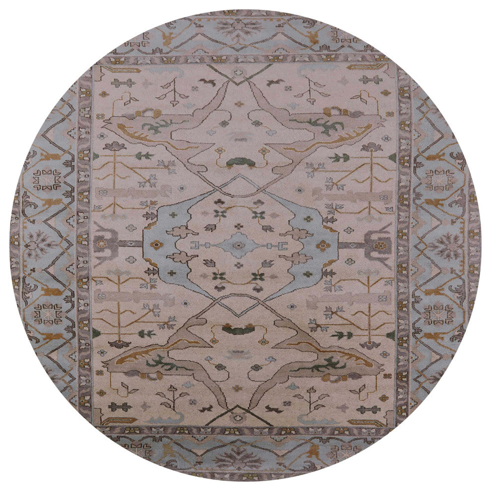 Ahgly Company Indoor Round Mid-Century Modern Area Rugs, 7' Round