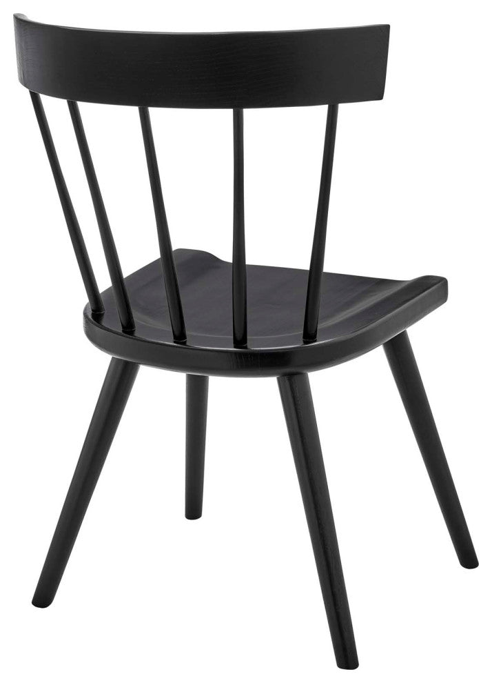 Sutter Wood Dining Side Chair, Black