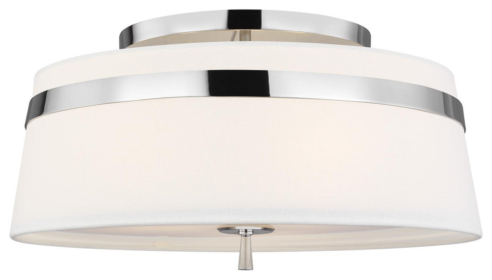 Cordtlandt Large Semi-Flush Mount, Polished Nickel