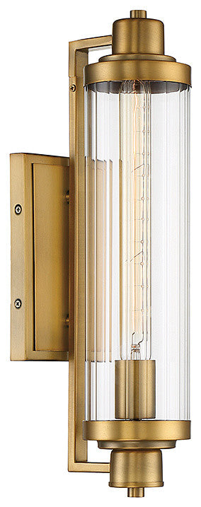 Pike 1-Light Wall Sconce, Warm Brass