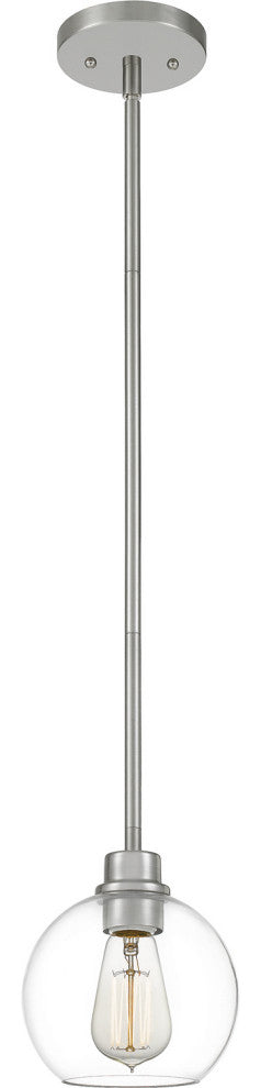 Quoizel PRUC1507BN One Light Mini Pendant, Brushed Nickel Finish
