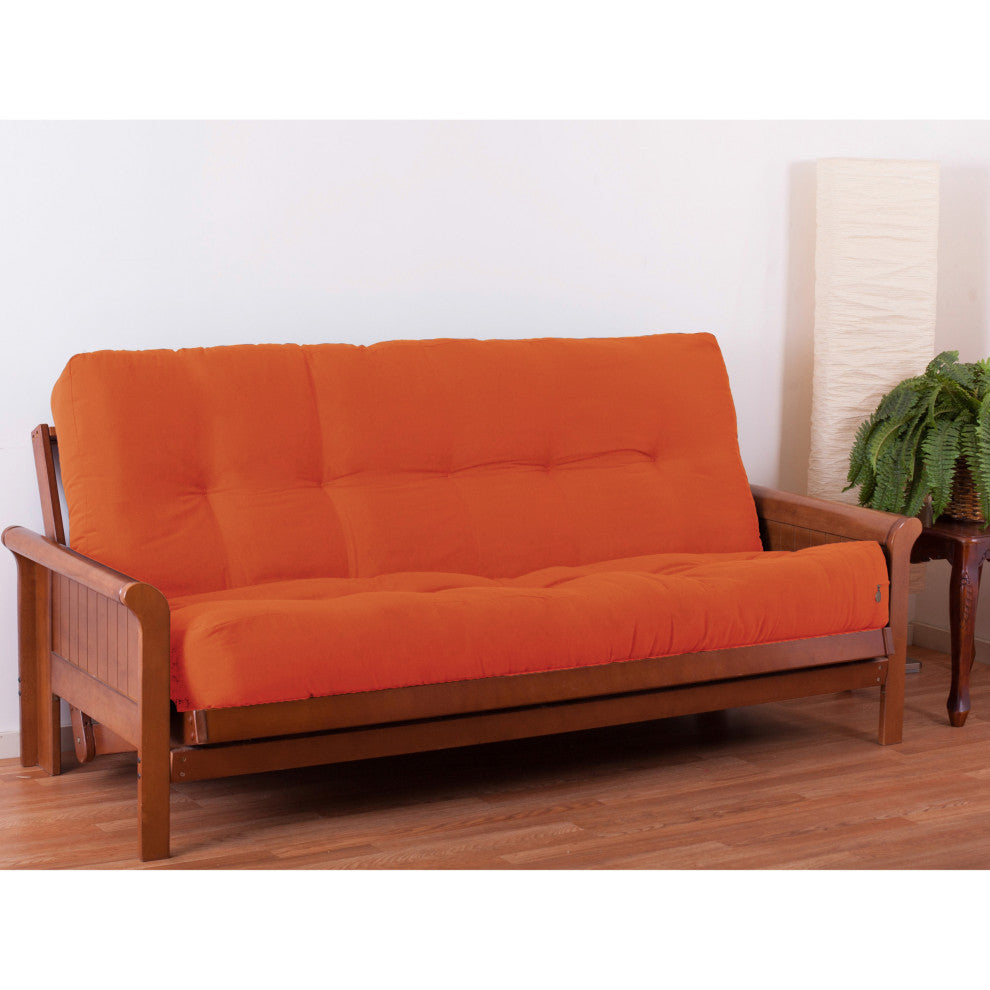 Blazing Needles Renewal 9" Twill Full Futon Mattress, Tangerine Dream