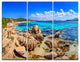 "Coastline Panorama" and Shore Photo Canvas Print, 3 Panels, 36"x28"