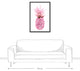 Watercolor Pink Pineapple 24x36 Black Floating Framed Canvas