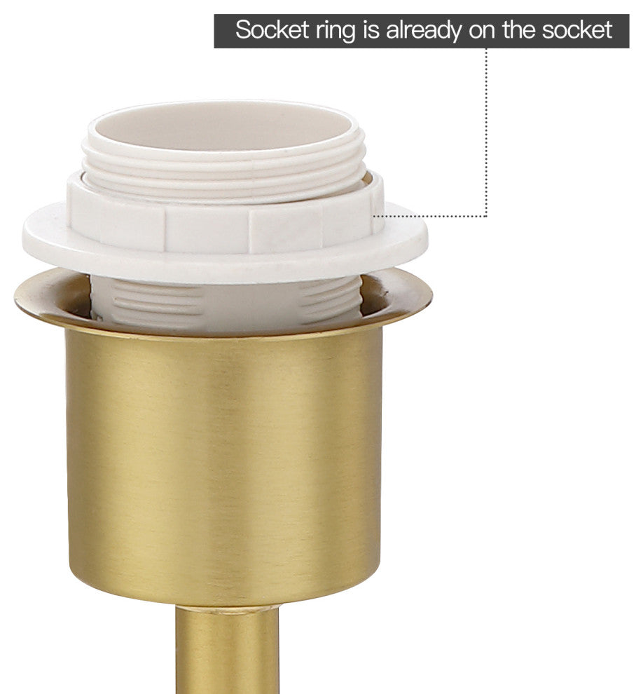 18" Brass Rechargeable Touch Table Lamp Set of 2