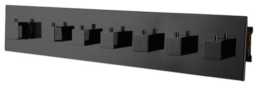 Fontana Sarzana 6 Functions Horizontal Shower Mixer Thermostatic Valve, Black