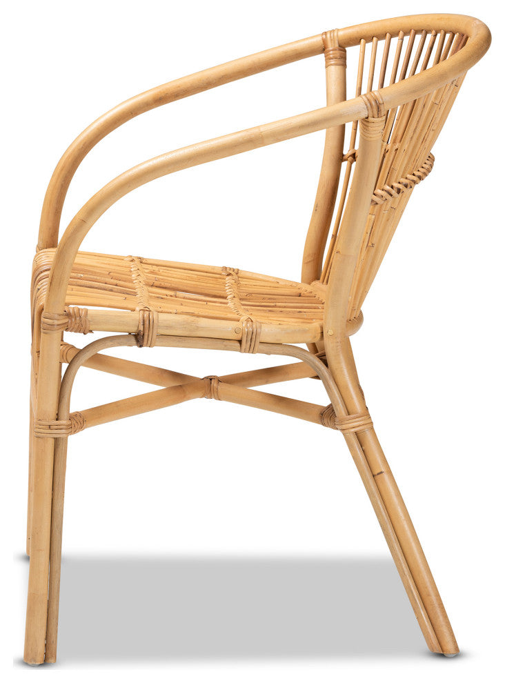 Colleen Natural Brown Rattan Dining Chair