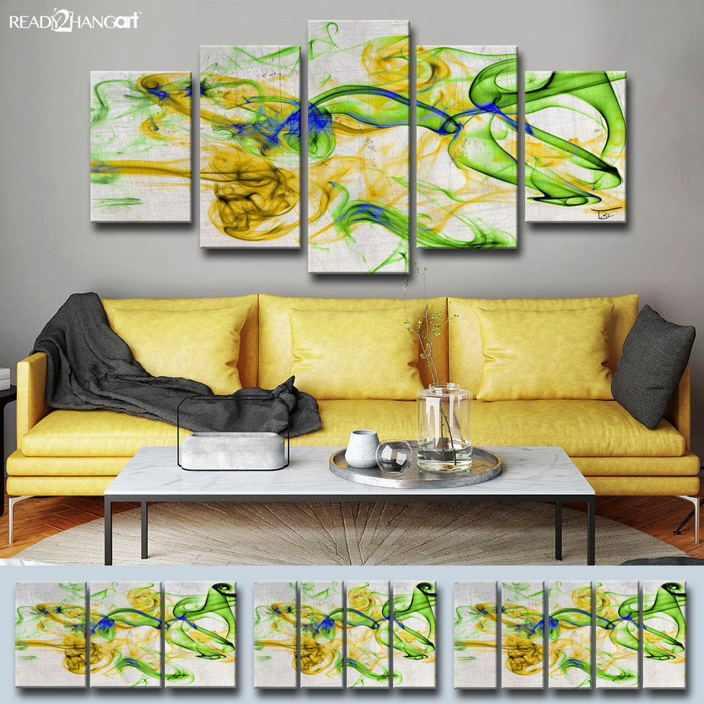 Ready2HangArt ''Glitzy Mist XV'' by Tristan Scott, 18"x36", 3 Piece Set