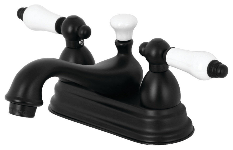 Kingston Brass 4" Centerset Bathroom Faucet, Matte Black
